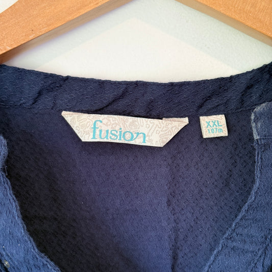 Fusion Size XXL Cotton Blue Shift Dress