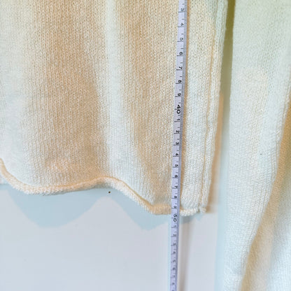 Lightweight Knit Long Sleeve Crop Top - Boat Neck - 46cm U/Arm