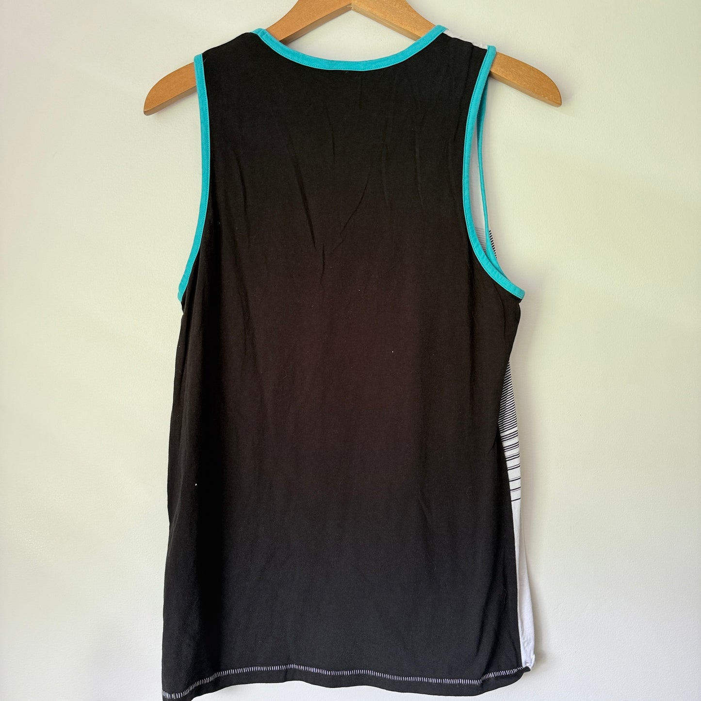 Holden Size 16 White Black Graphic Print Tank Top