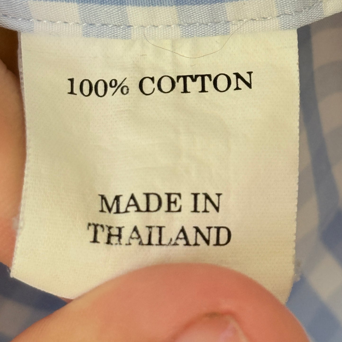 M.J. Bale Size 41 Classic Gent's Blue Check Long-Sleeve Shirt