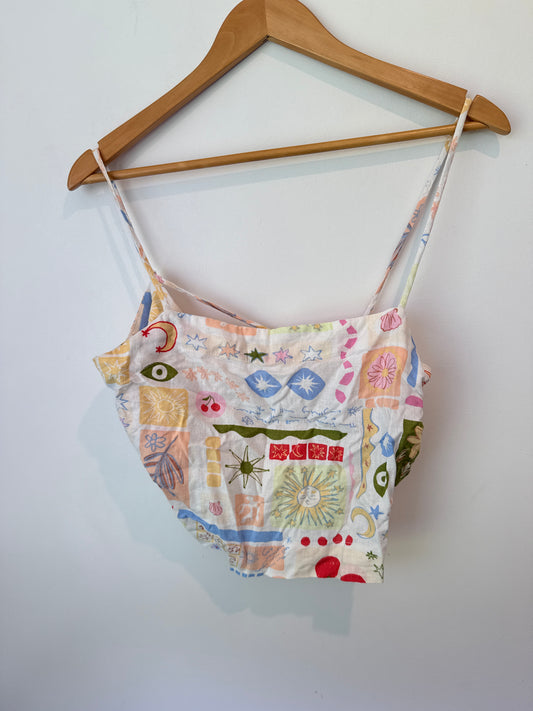 Cotton On Size 10 Printed Crop Top