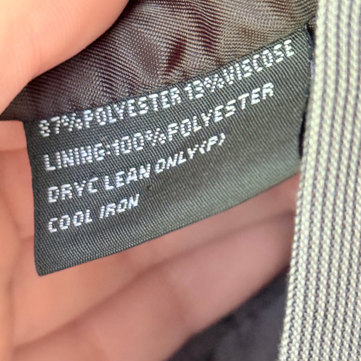 Tarocash Size XS Men's Grey Black Wavy Striped Suit Vest