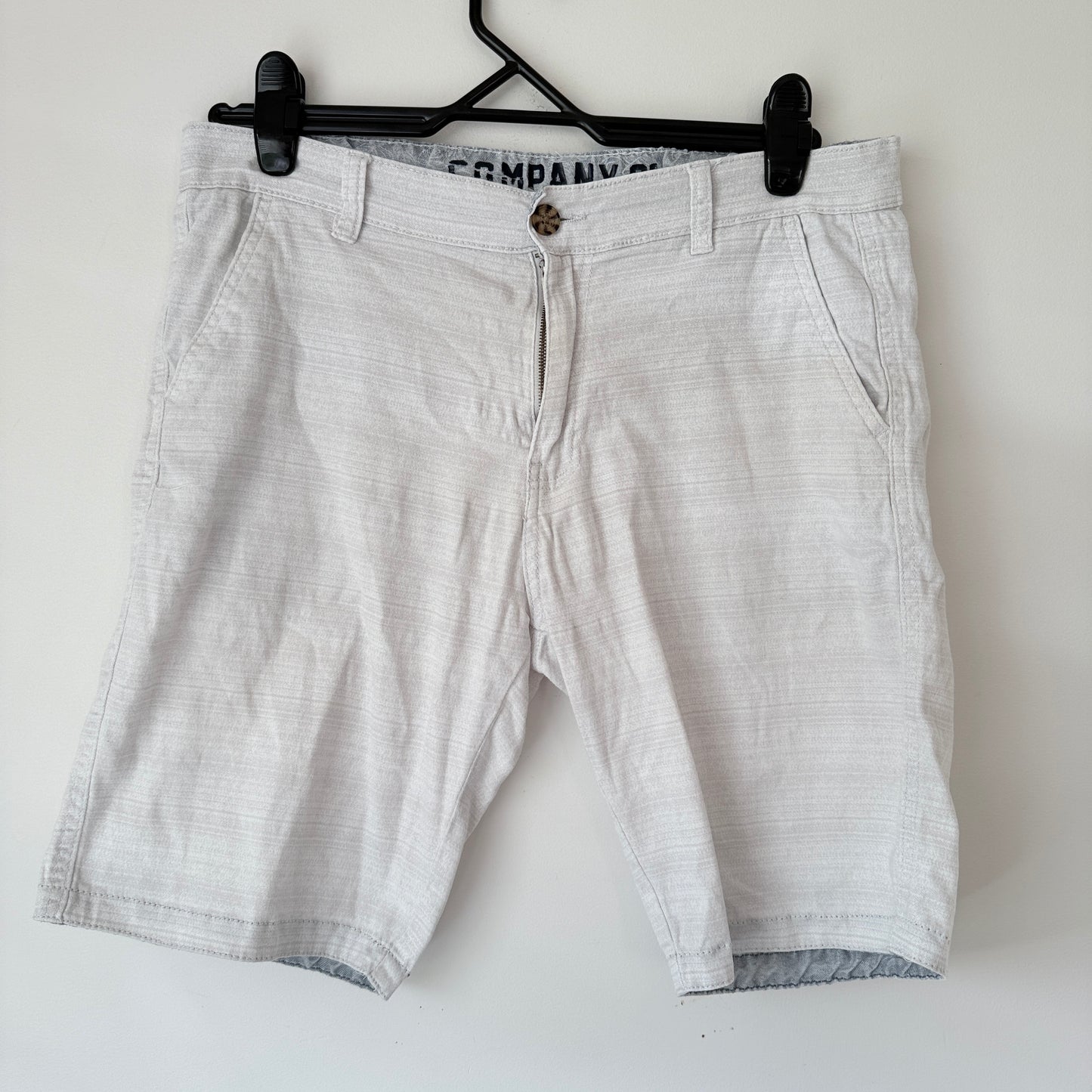 Company 81 Size 32 Cream Cotton Linen Blend Chino Shorts