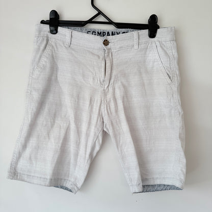Company 81 Size 32 Cream Cotton Linen Blend Chino Shorts