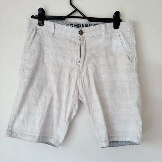 Company 81 Size 32 Cream Cotton Linen Blend Chino Shorts