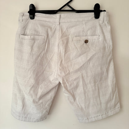 Company 81 Size 32 Cream Cotton Linen Blend Chino Shorts