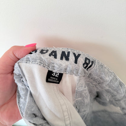 Company 81 Size 32 Cream Cotton Linen Blend Chino Shorts