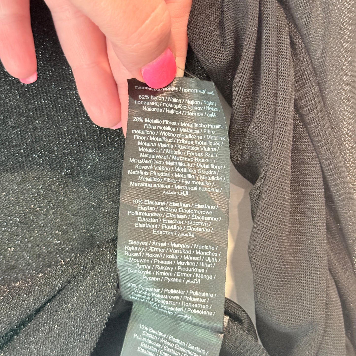 Noisy May Size S Black Long-Sleeve Cropped Blouse