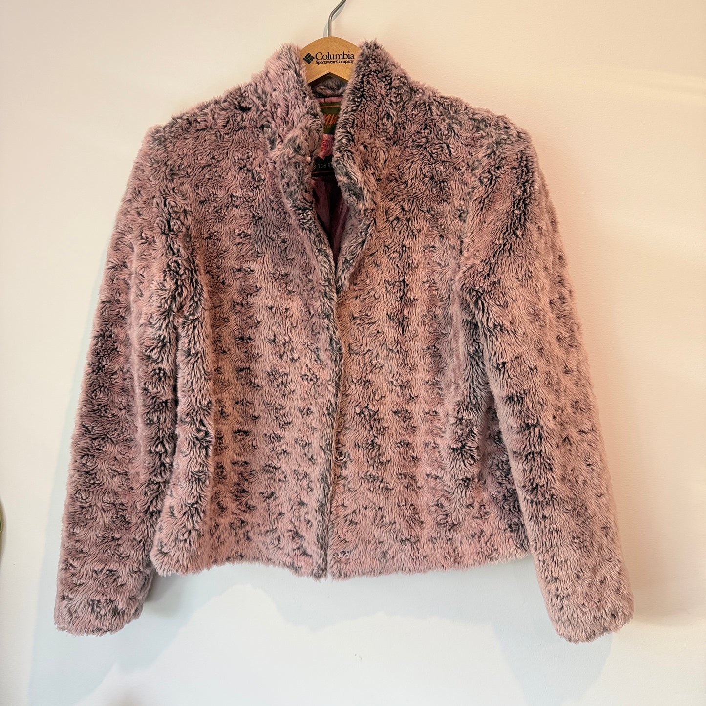 Emu Paris Size U/Arm 49cm Pink Gray Faux Fur Jacket