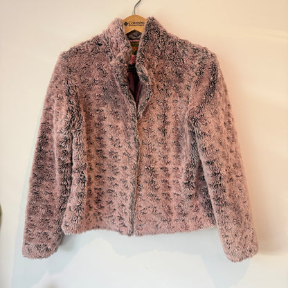 Emu Paris Size U/Arm 49cm Pink Gray Faux Fur Jacket