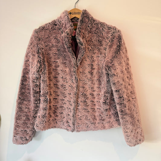 Emu Paris Size U/Arm 49cm Pink Gray Faux Fur Jacket