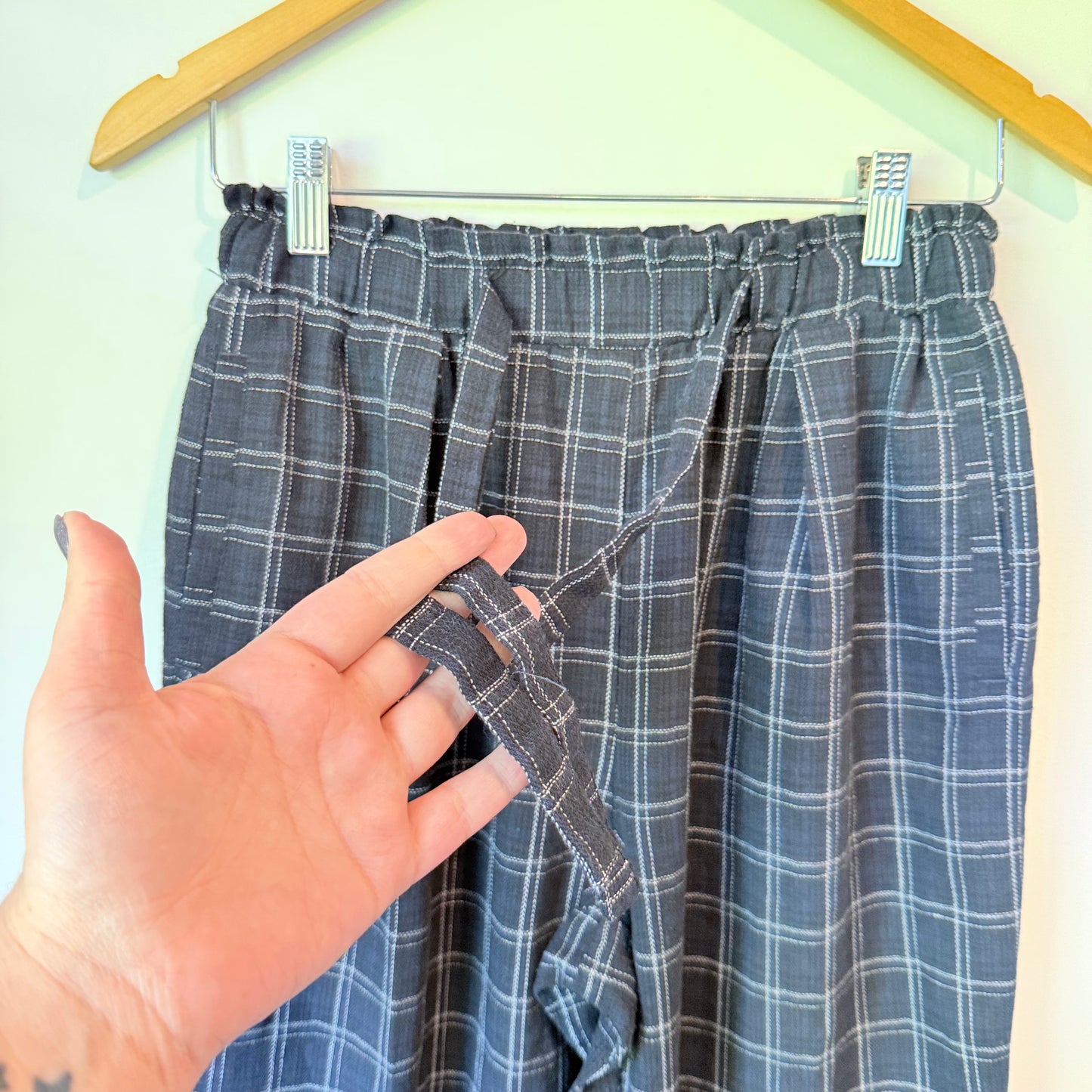 Glassons Size 10 Cotton Blend Plaid Pants