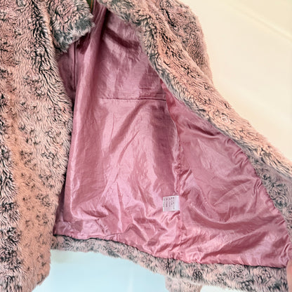 Emu Paris Size U/Arm 49cm Pink Gray Faux Fur Jacket