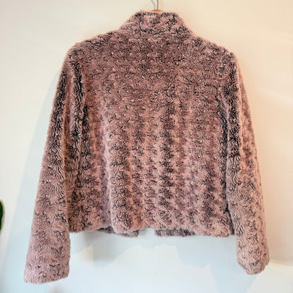 Emu Paris Size U/Arm 49cm Pink Gray Faux Fur Jacket