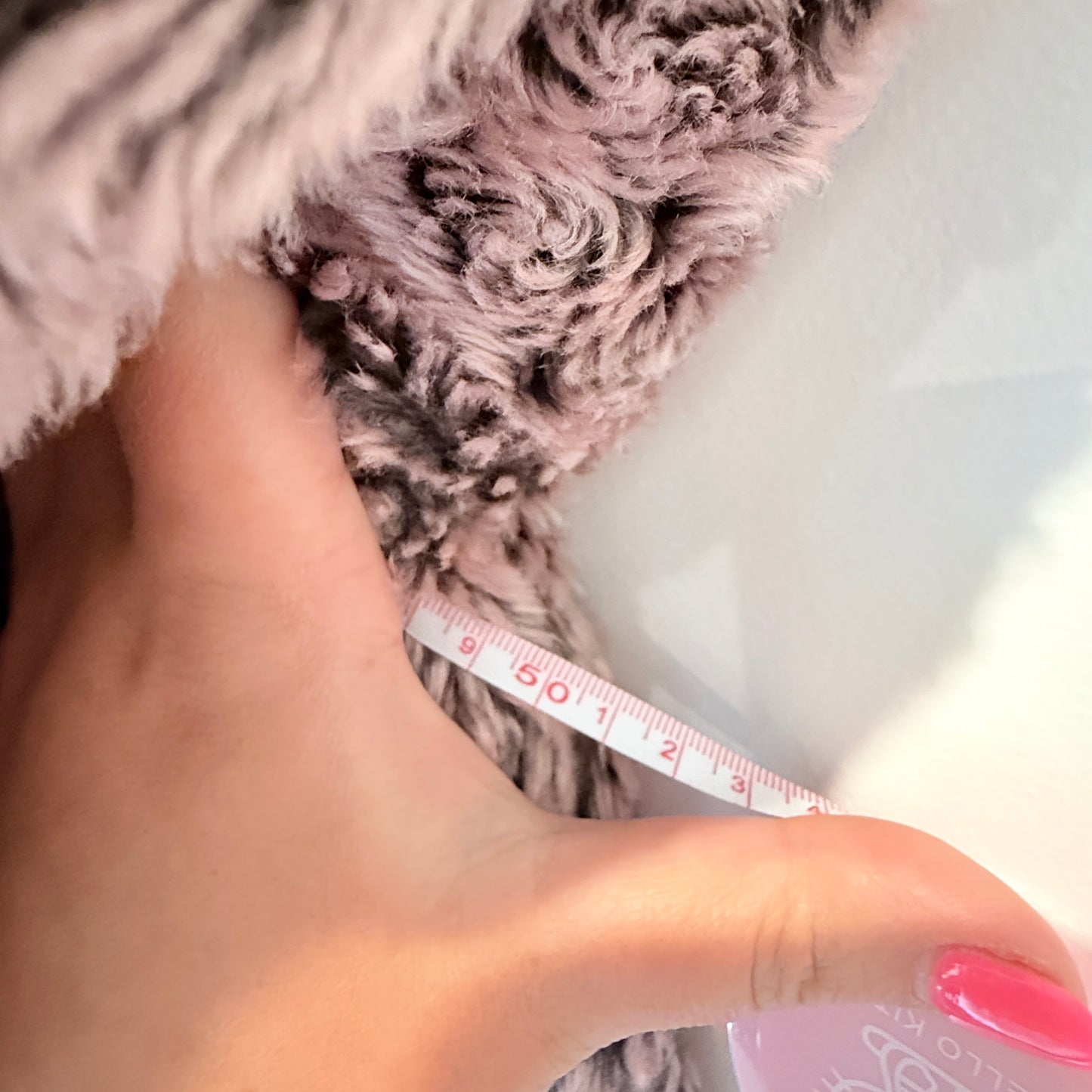 Emu Paris Size U/Arm 49cm Pink Gray Faux Fur Jacket