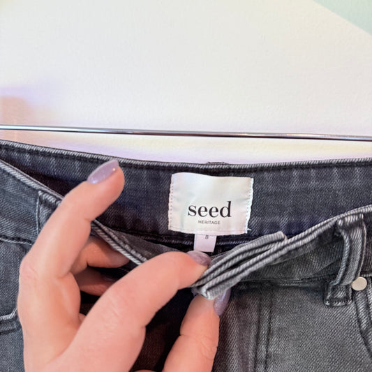 Seed Heritage Size 8 Black Denim Shorts