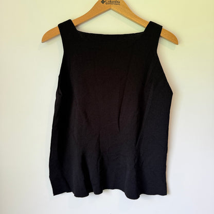 Visage Size M Black Square-Neck Sleeveless Top