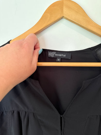 Whistle Size 10 Sheer Short Sleeve Mini Dress