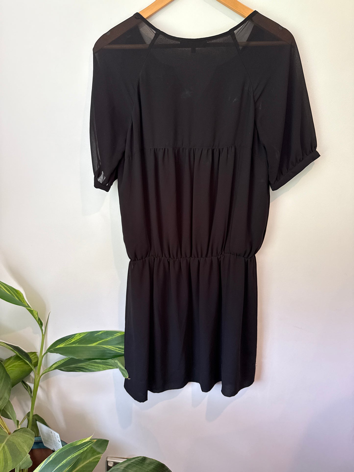 Whistle Size 10 Sheer Short Sleeve Mini Dress