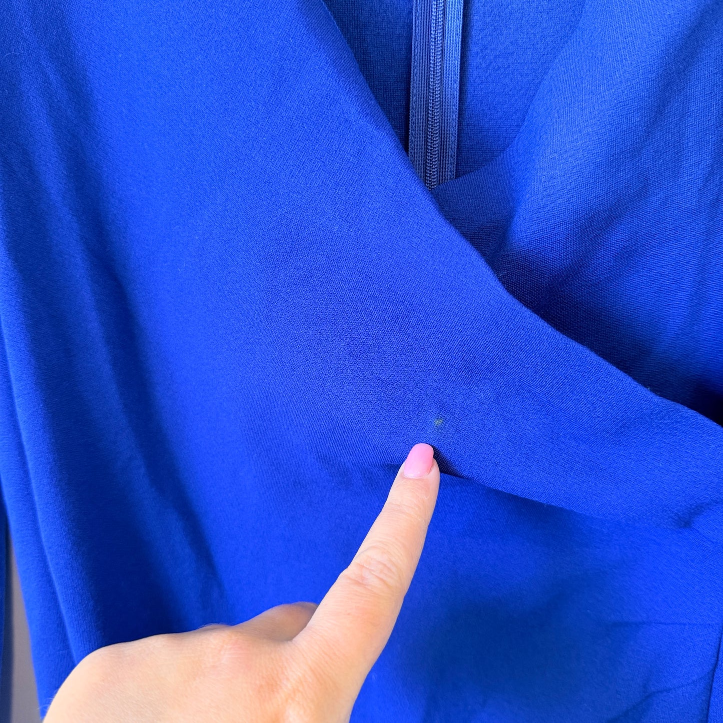 Armani Size 14 Blue Long-Sleeve Wrap Dress