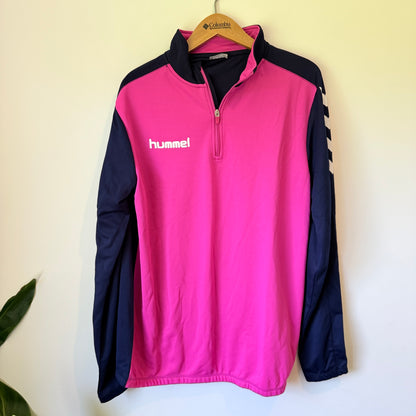 Hummel Pink & Navy Blue Size L Sweatshirt