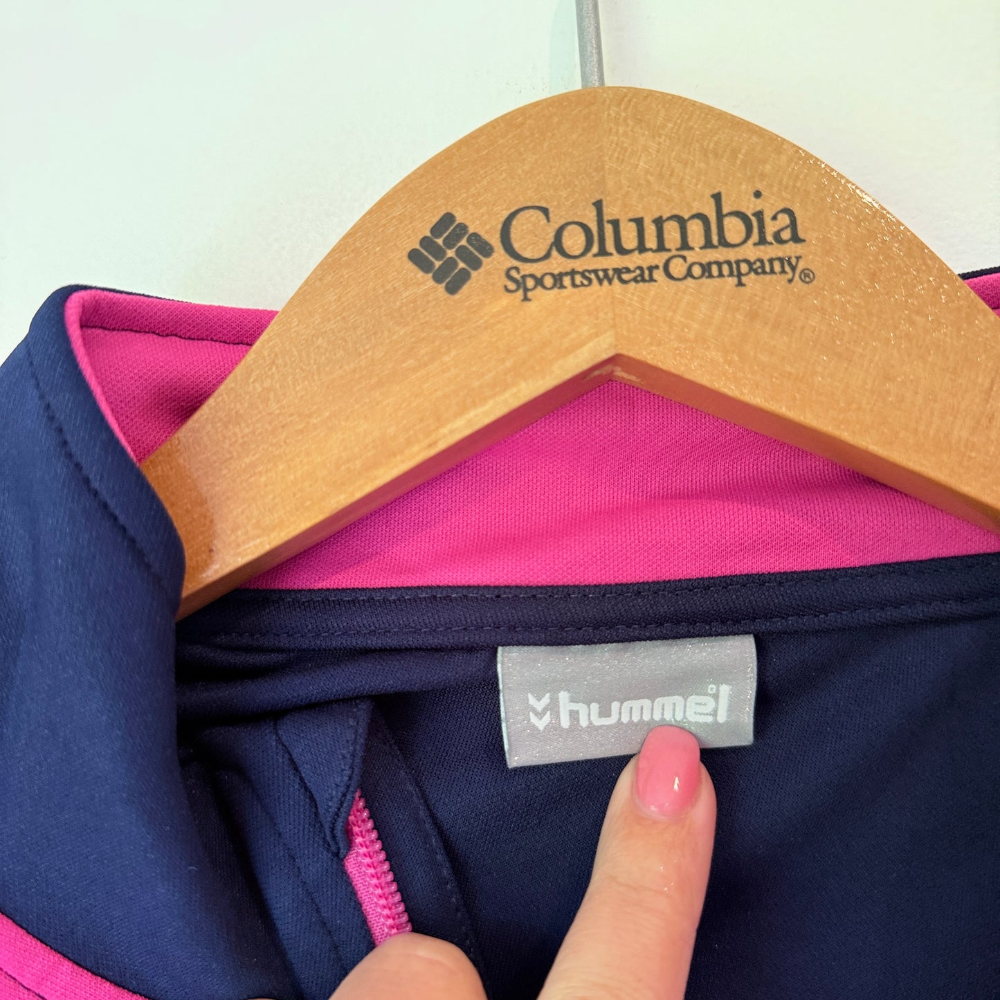 Hummel Pink & Navy Blue Size L Sweatshirt