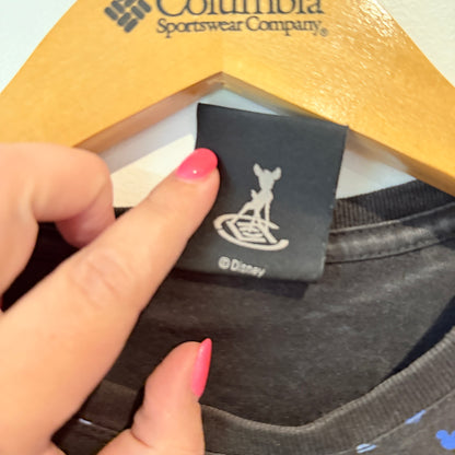 Man is in the Forest Size Small Dark Grey Geometric Pattern T-Shirt