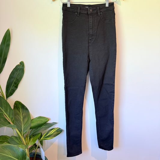 Glassons Size 10 Black Skinny Leg Jeans