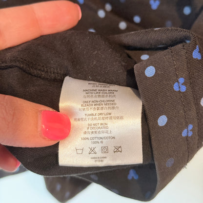 Man is in the Forest Size Small Dark Grey Geometric Pattern T-Shirt