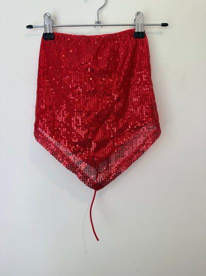 Brand Unknown Size 8-10 Red Handkerchief Top