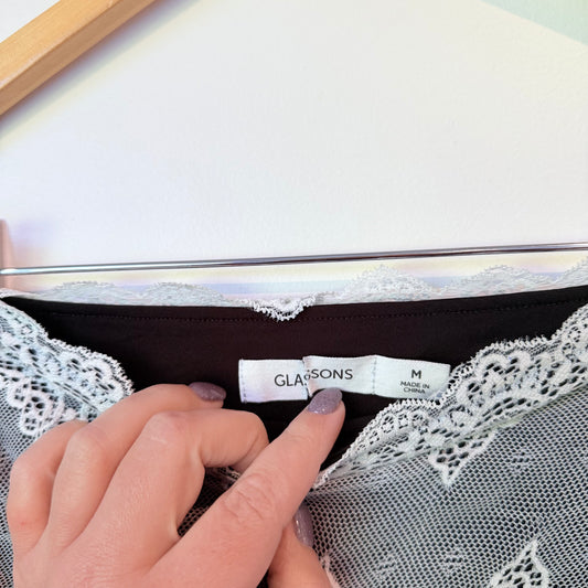 Glassons Size M Lace Trim Strapless Top