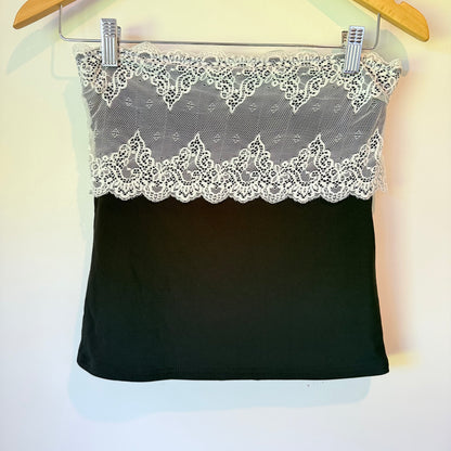 Glassons Size M Lace Trim Strapless Top
