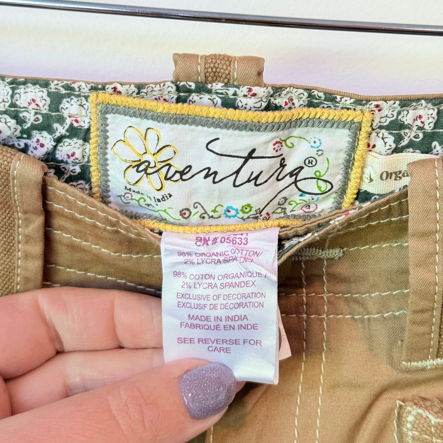 Aventura Size 2(6) Brown Organic CottonPants