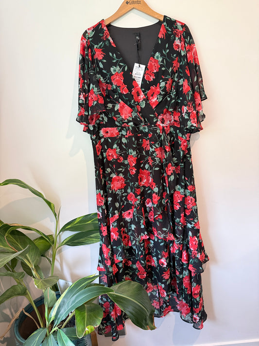 Taking Shape Empire Rose Maxi Dress Size 18
