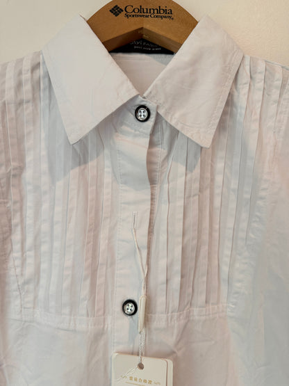 Jianyi Fashion White Cotton Button Shirt 3XL