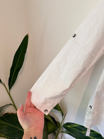 Jianyi Fashion White Cotton Button Shirt 3XL