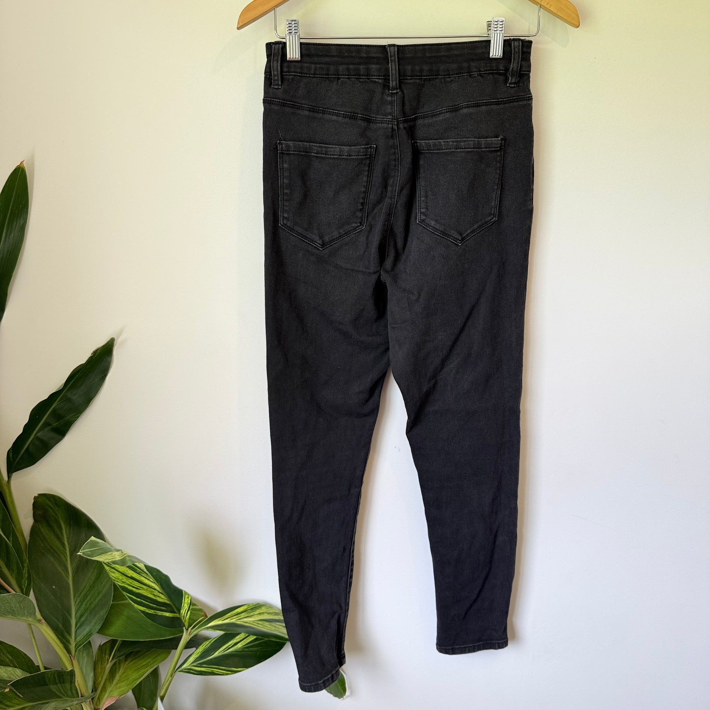 dotti Size M High Rise Super Skinny Jeans in Black