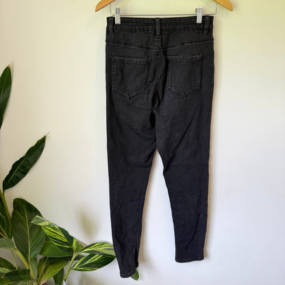 dotti Size M High Rise Super Skinny Jeans in Black
