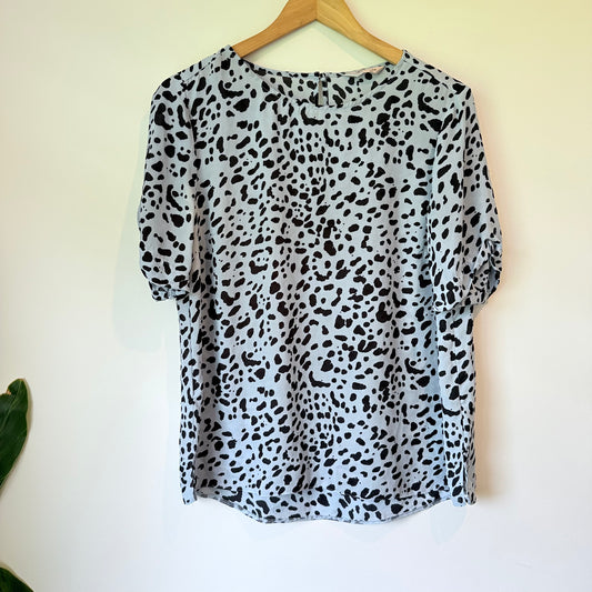 Spirit Size 14 Grey Blue Spotted Top