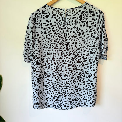 Spirit Size 14 Grey Blue Spotted Top
