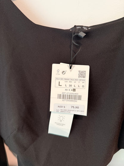 ZARA One Shoulder Chain Detail Mini Dress Size L