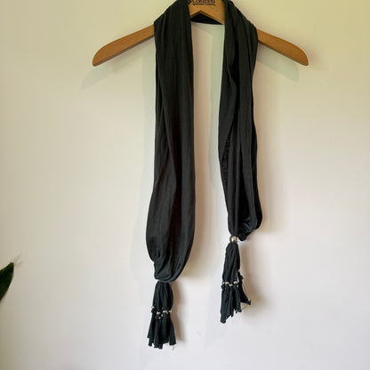 Green Scarf with Tassels