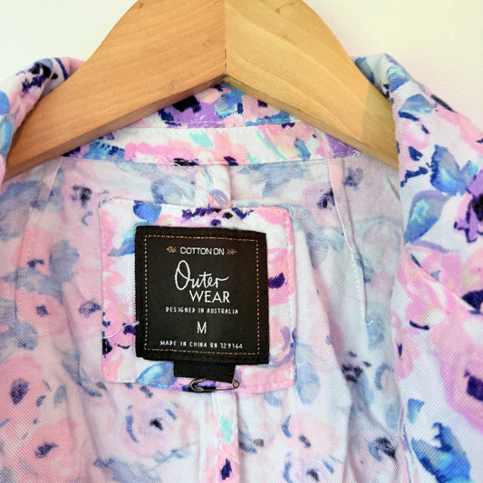 Cotton On Outerwear Size M Floral Drape Front Blazer