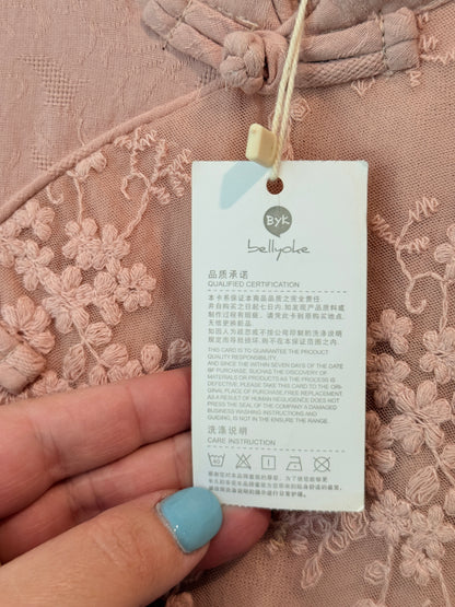 Bellyoke Embroidered Cheongsam Style Dress Size M (44cm U/Arm)