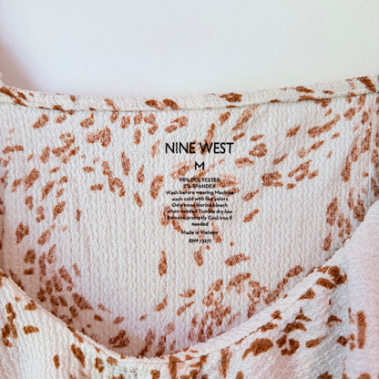 Nine West Size M Ruffle Trim Top