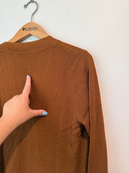 Xixuan Knit Longline Cardigan with Pockets (47cm U/Arm)