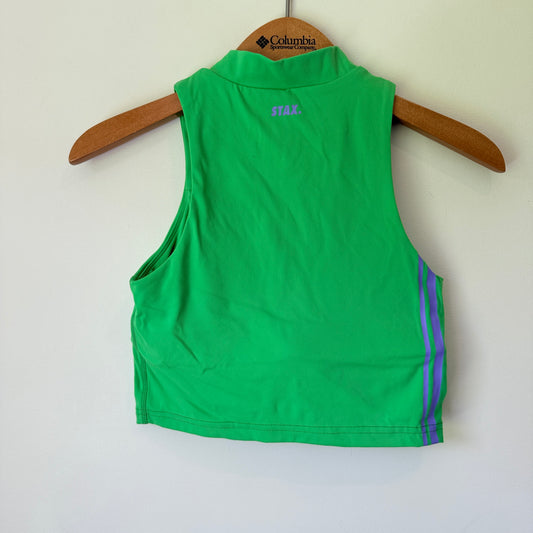 Stax Size XS Cropped Half-Zip Active Tank Top