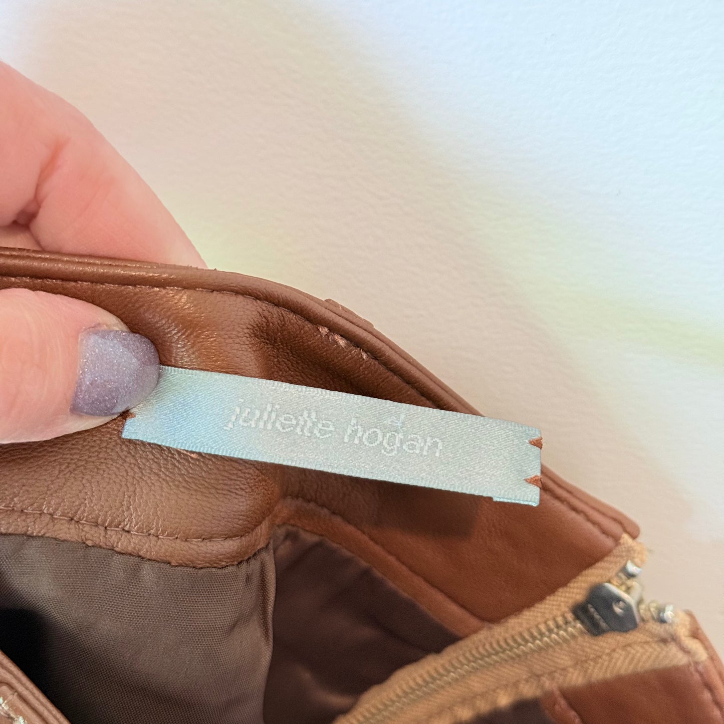 Juliette Hogan Leather Look Skirt - 72cm Waist