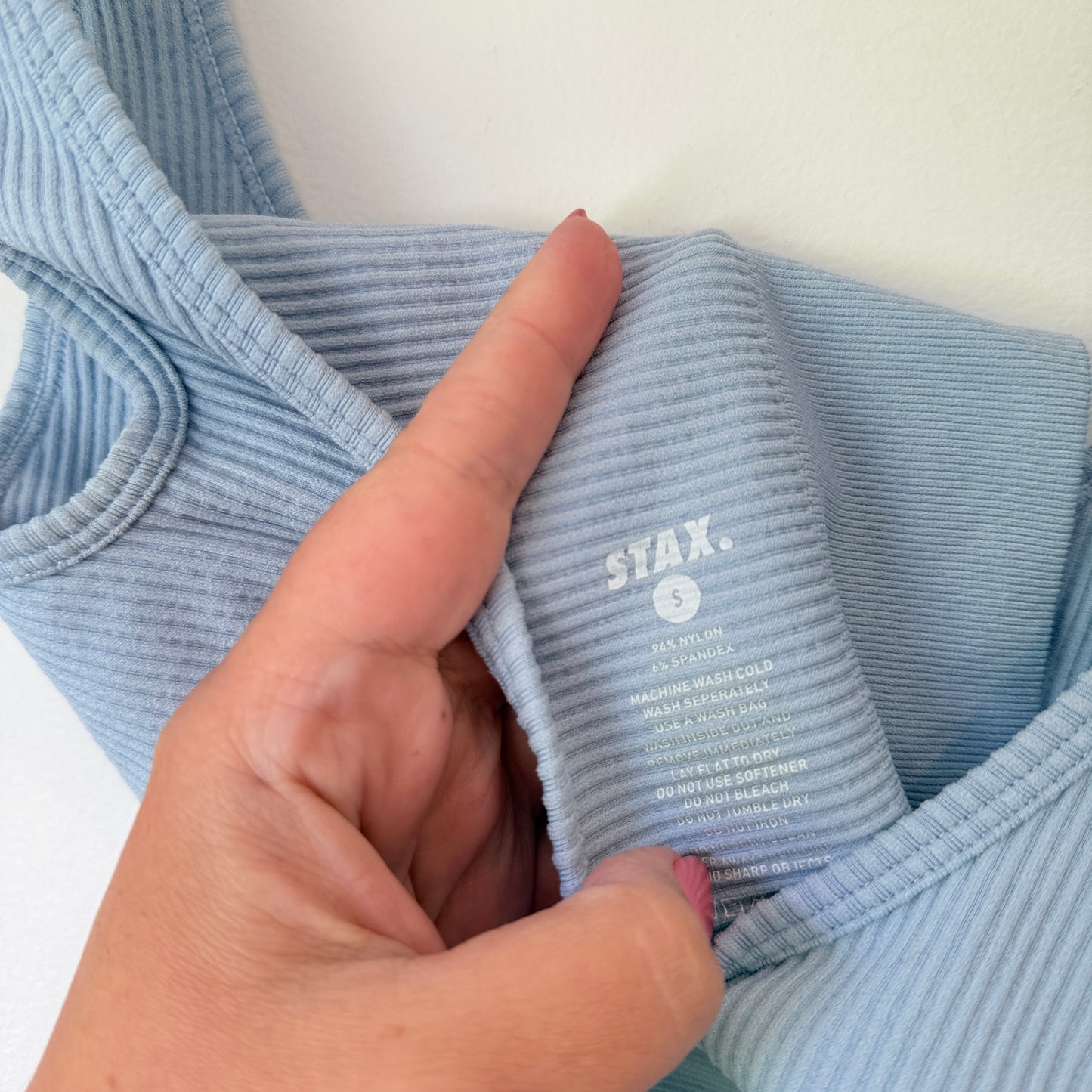 Stax Size S Ribbed Crop Tank Top