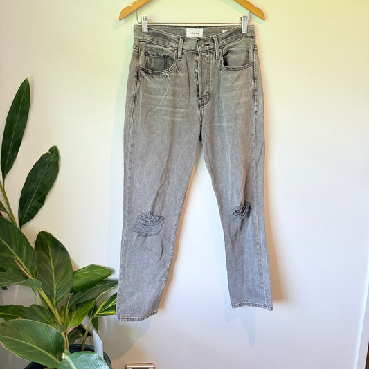 FRAME Size 27 Black Distressed Jeans